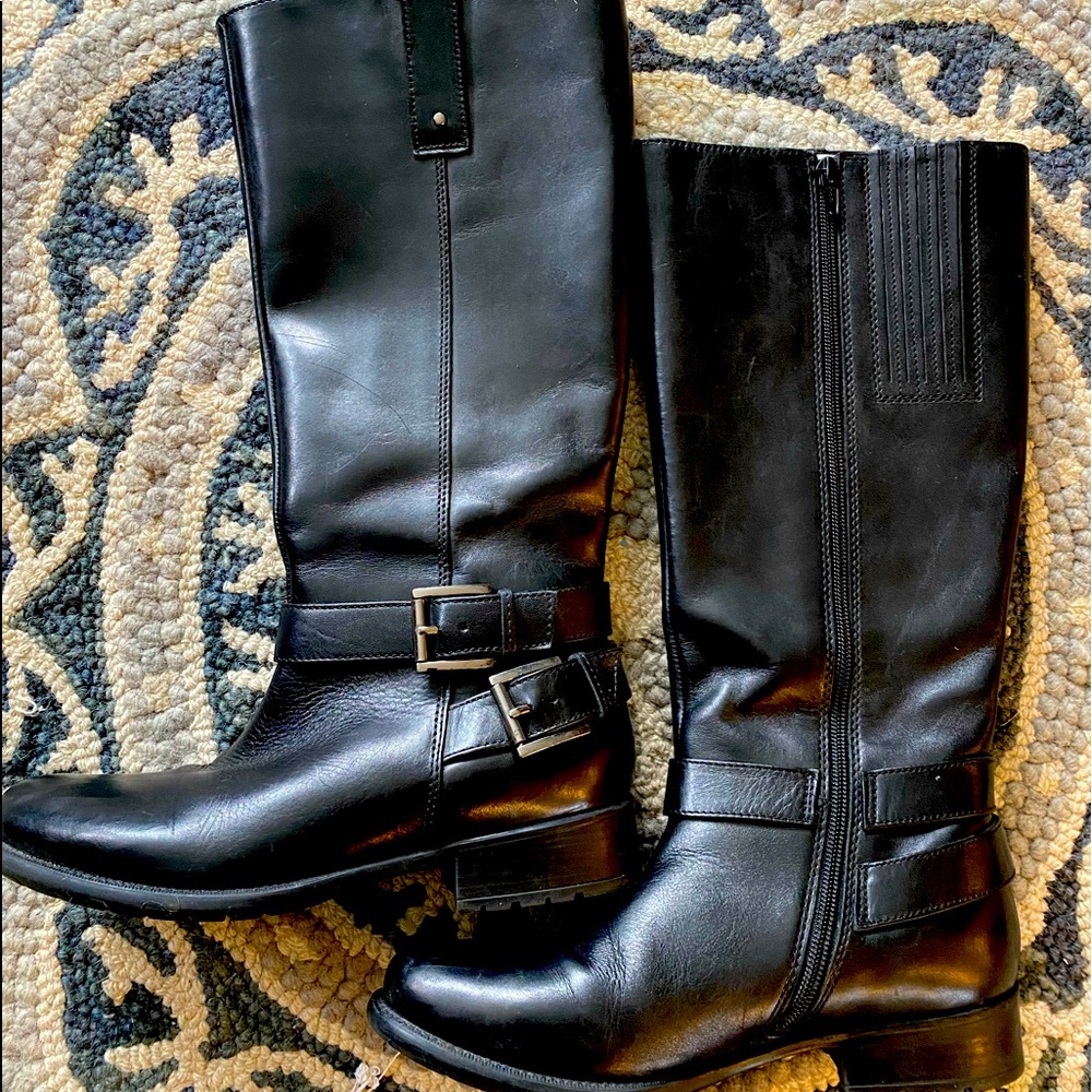 Clarks tall black boot